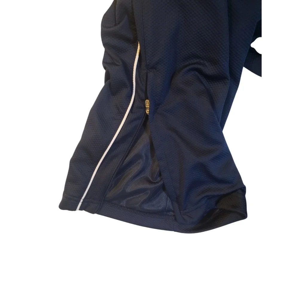 Reebok Mens Pants L Blue Drawstring Flat‎ Front Side High Rise Pockets Track